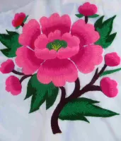 Вышивка декоративная живопись с чистой рукой -изготовленная вышиваемая пейзаж пион цветок 35 см*35 см.