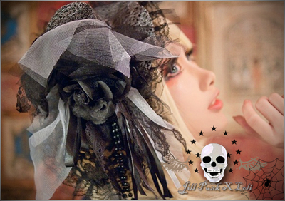 taobao agent OO Jier Oo Gothic Vintage? Enemo Mrs. Dazhong Ma Little Rose Cowee Goth exclusive white