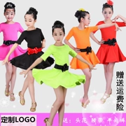 Trang phục khiêu vũ cho trẻ em Latin trang phục cho các cô gái mới mùa hè Quần áo thực hành ngắn tay thi thử - Trang phục