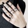 S925 sterling bạc ngón tay nhẫn nữ hipster tối giản kết hợp với chuỗi ngọc mở vòng trang sức Hàn Quốc nhan kim cuong