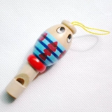 Деревянный мультяшный детский свисток, детские музыкальные инструменты, игрушка, брелок
