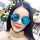 Kính mát của phụ nữ triều 2018 đa giác kính mát cá tính Hàn Quốc vòng mặt màu ếch gương của nam giới thời trang hollow kính kính mắt anna Kính râm