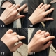 Nhật bản và Hàn Quốc cá tính đơn giản mạng thủy triều đỏ người sinh viên ngọc trai chic retro mở chỉ số finger nhẫn nhẫn trang sức nữ mô hình Nhẫn