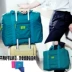 Du lịch Hàn Quốc túi tote túi nylon chống thấm nước gấp có thể được thiết lập xe đẩy hành lý lưu trữ túi bao bì túi người đàn ông và phụ nữ