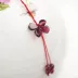 Authentic garnet pha lê tự nhiên thả dây đeo vòng chân dây đỏ tươi và trang sức đơn giản nữ có thể được tùy chỉnh - Vòng chân