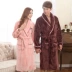 Bán hàng trực tiếp tại nhà máy có thể được sản xuất OEM flannel áo ngủ nam và nữ áo choàng tắm dày đồ ngủ lông cừu san hô Night Robe
