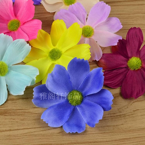 DIY Симуляция Цветочный цвет персидский хризантема фальшивый цветочный головка шелковая ткань цветочные шляпы и туфли с капюшоном декоративное украшение дома 7 см.