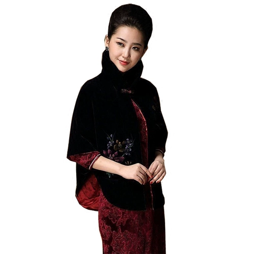 Ципао, накидка, куртка, платье, кардиган, осенний демисезонный плащ