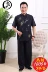 Mùa hè trung niên và ngắn tay Tang phù hợp với nam giới phù hợp với lỏng Trung Quốc Hanfu người đàn ông của cha ông nội gió quốc gia quần áo Trang phục dân tộc