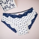 Cặp đôi đồ lót cotton nam boxer nữ tam giác chấm in đồ lót dễ thương đồ lót hàng hiệu Cặp đôi