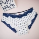 Cặp đôi đồ lót cotton nam boxer nữ tam giác chấm in đồ lót dễ thương