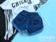 Quần áo trẻ em 2018 mùa xuân và mùa hè mới cô gái Hàn Quốc thời trang hoang dã đơn ngực nhấp nháy quần short denim trẻ em