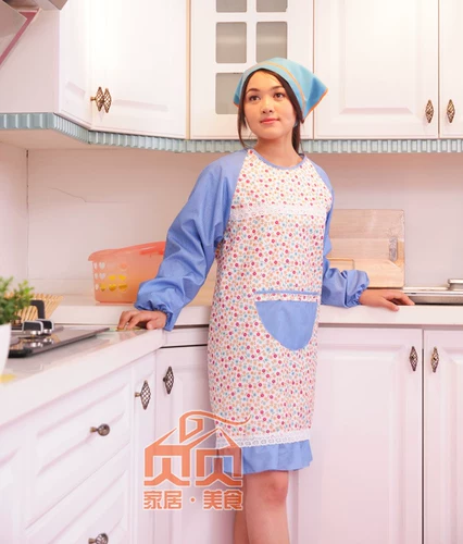 Лонгслив, фартук, нагрудник для принцессы, в корейском стиле, сзади на завязках, цветочный принт