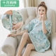 Phụ nữ mang thai nightdress nữ mùa hè cotton ngắn tay phần mỏng mang thai loose £ 200 cộng với phân bón XL cho con bú đồ ngủ Đêm đầm