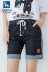 Hươu lỏng eo quần short denim nữ mùa hè chéo dây Harajuku phong cách giản dị dây đai mỏng bông đàn hồi cao Quần jean