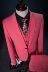Mùa xuân và mùa thu của nam giới thường phù hợp với ba mảnh màu hồng mỏng người đàn ông phù hợp với phù hợp với chú rể váy kết hôn phù rể shop quần áo nam Suit phù hợp