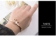 Vòng đeo tay bằng thép titan vàng hồng khóa đời dài phiên bản Hàn Quốc của vòng tay khóa Fu hoang dã Nữ vòng đeo tay đơn giản Hàn Quốc không phai