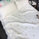Xuất khẩu Hàn Quốc hồng chần trải giường quilted cover sheets rửa bông thêu lá sen ren mùa hè là ba mảnh Trải giường