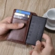 Gói thẻ của nam giới giấy phép lái xe da của nam giới siêu mỏng da đa chức năng thẻ nhỏ túi dây kéo của phụ nữ thống ví tiền xu Chủ thẻ