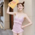 Kanchogirl Hàn Quốc Áo tắm tươi cho nữ Gather Slim Body Siêu mỏng bảo thủ Xiêm Spa đồ bơi nữ Bikinis