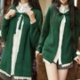 Áo len nữ Hàn Quốc phiên bản của lỏng viền 7 điểm trong phần dài của mùa xuân và mùa thu cardigan áo len sinh viên áo len 2018 new áo khoác len nữ
