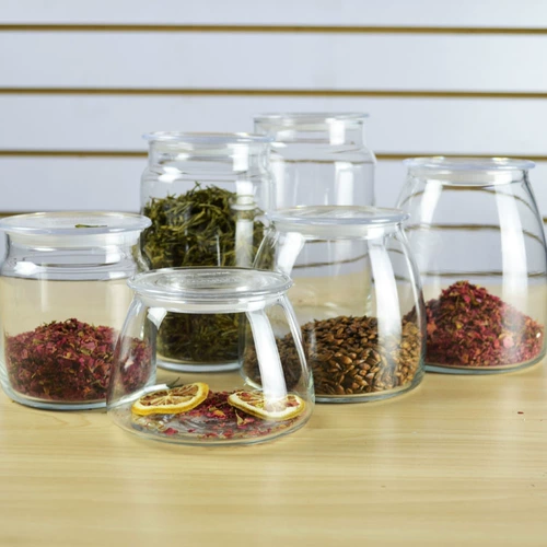Ikea, стеклянная маленькая коробочка для хранения, большое сухое молоко, чай