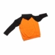 Orange hoodie khâu đơn giản làm trắng của phụ nữ trùm đầu lỏng dài tay áo bông áo len