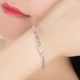 999 sterling bạc vòng đeo tay nữ Nhật Bản và Hàn Quốc đơn giản đầy sao push-pull bracelet sterling bạc trang sức để gửi bạn gái để gửi quà tặng mẹ vòng đá phong thủy Vòng đeo tay Cuff