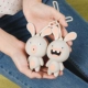 Thỏ túi chìa khóa nữ silicone phim hoạt hình Hàn Quốc dễ thương vòng chìa khóa vài dây kéo sáng tạo keyring 2018 mới