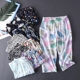 Nhân tạo bông nhà quần quần bông đồ ngủ phụ nữ quần short mùa hè bảy quần phần mỏng nhà lỏng kích thước lớn có thể được đeo Quần tây