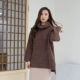 Đơn giản tính khí hoang dã lỏng rắn màu kim dày cao cổ áo chia ngã ba áo len áo len Hàn Quốc nữ 2018 những kiểu áo len dáng dài đẹp Áo len