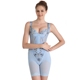 Tingmei quầy xác thực nặng áp lực quyến rũ màu xanh mèo trở lại clip ổ khóa corset corset body body đồ lót chia phù hợp với Corset hai mảnh