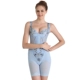 Tingmei quầy xác thực nặng áp lực quyến rũ màu xanh mèo trở lại clip ổ khóa corset corset body body đồ lót chia phù hợp với