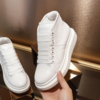 2018 mới cao-top sneakers của phụ nữ chụp đường phố nhỏ màu đen giày da hoang dã nhỏ màu trắng giày đáy dày nền tảng giày nữ nhà nước cao giày boot nữ cổ thấp