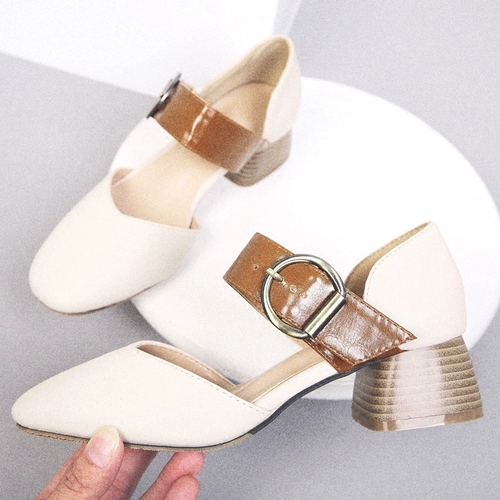 2018 New Maryzhen Средние каблуки сандалии корейская студенческая площадь