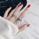 Nhẫn cổ điển Nhật Bản và Hàn Quốc hipster cá tính sinh viên đơn giản sáng tạo hoang dã chuỗi mở rộng phiên bản ngón tay đeo nhẫn đuôi nữ Nhẫn