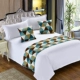 Khách sạn năm sao bộ đồ giường khách sạn Châu Âu-phong cách đơn giản hiện đại khăn trải giường giường bìa giường cờ lễ hội trang trí chụp thảm nhung trải giường Trải giường
