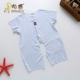 Đẹp trai hươu mới quần áo mùa hè bé trẻ em siêu mỏng miễn phí cắt không xương ngắn tay jumpsuit quần áo trẻ em romper