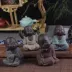 Zen màu cát tím boutique dễ thương Phật trà pet chơi trà xe nội thất đồ trang trí trang sức Zen đồ trang trí Bình đất sét