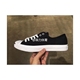 Converse mở nụ cười cổ điển Giày vải da màu đen và trắng cho nam và nữ giúp đỡ thấp 1Q698 9 101503 9 giày converse cổ thấp Plimsolls