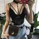 ZZ xương ZZ đen sexy ren yếm trong với pad ngực treo cổ strapless halter top phụ nữ mặc đáy ao kieu dep Áo ba lỗ