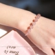 Dâu tây tự nhiên pha lê bracelet nữ sterling silver đơn giản cherry bột pha lê cô gái hai lớp vòng đeo tay bạn gái chuyển hạt vòng tay