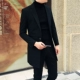 Mùa thu và mùa đông xu hướng mới Slim dài trench coat nam Hàn Quốc thanh niên phù hợp với sinh viên cổ áo màu rắn đẹp trai áo Áo gió