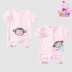 Khuyến mãi mùa hè ngắn tay nam giới và phụ nữ bé cotton boxer quần áo trẻ em Xiêm quần áo romper quần áo trẻ em áo trẻ em Áo liền quần