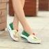 2017 mùa hè mới canvas rocking giày nữ nêm với nền tảng đáy dày giày Hàn Quốc phiên bản của phụ nữ thở của giày giày thể thao
