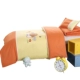 Bông mẫu giáo quilt ba mảnh thiết lập với lõi rắn màu thêu logo trẻ em nap bìa là cotton bé giường mùa đông 	bộ chăn ga cho bé	 Bộ đồ giường trẻ em