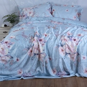 Châu Âu và Hoa Kỳ mục vụ lụa satin satin quilt 60S hai mặt Tencel lyser đơn đôi chăn ngủ - Quilt Covers