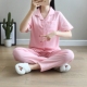 Vài bộ đồ ngủ mùa hè ngắn tay quần cotton gạc nhà dịch vụ phần mỏng quần áo khách cotton nam giới và phụ nữ đồ ngủ bộ bộ pyjama trẻ em Nam giới