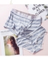 Cặp vợ chồng quần lót phù hợp với thấp eo phương thức bông đơn giản sọc boyshort nam cotton 裆 ladies briefs Cặp đôi