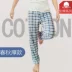 Mùa hè quần cotton nam pyjama lỏng mùa xuân và mùa thu kích thước lớn cotton nhà giản dị quần mỏng nam kẻ sọc nhà quần quần ống suông nam Quần tây